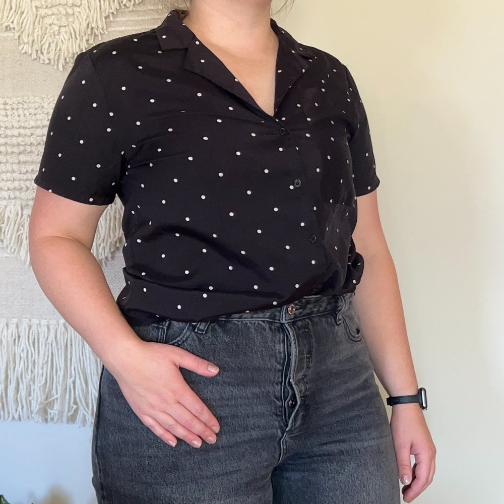 Polka Dot Button Down